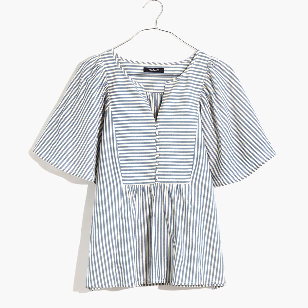 Madewell Blue and White Striped Top